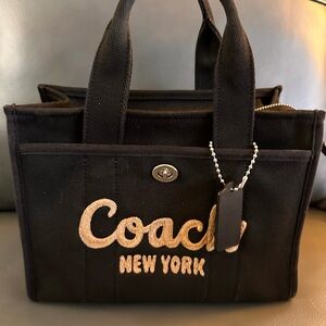 Coach CP164 Black Canvas Tote Excellent